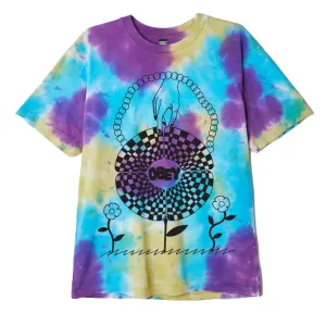 Hydrophobic coating Odor-resistant Obey maglietta manica corta a fantasia In Bloom Heavyweight Blotch Tie Dye Tee 163132612 viola