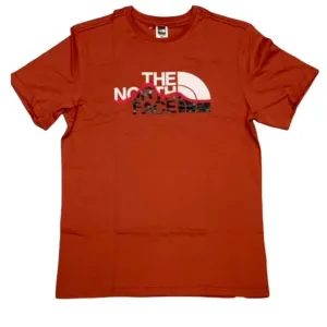 The North Face maglietta manica corta Mount Line NF00A3G2UBR1 rosso mattone Cozy And Warm Basic Top