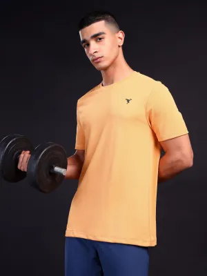 Men Solid Slim Fit Crew Neck T-shirt with TECHNO COOL  casual top