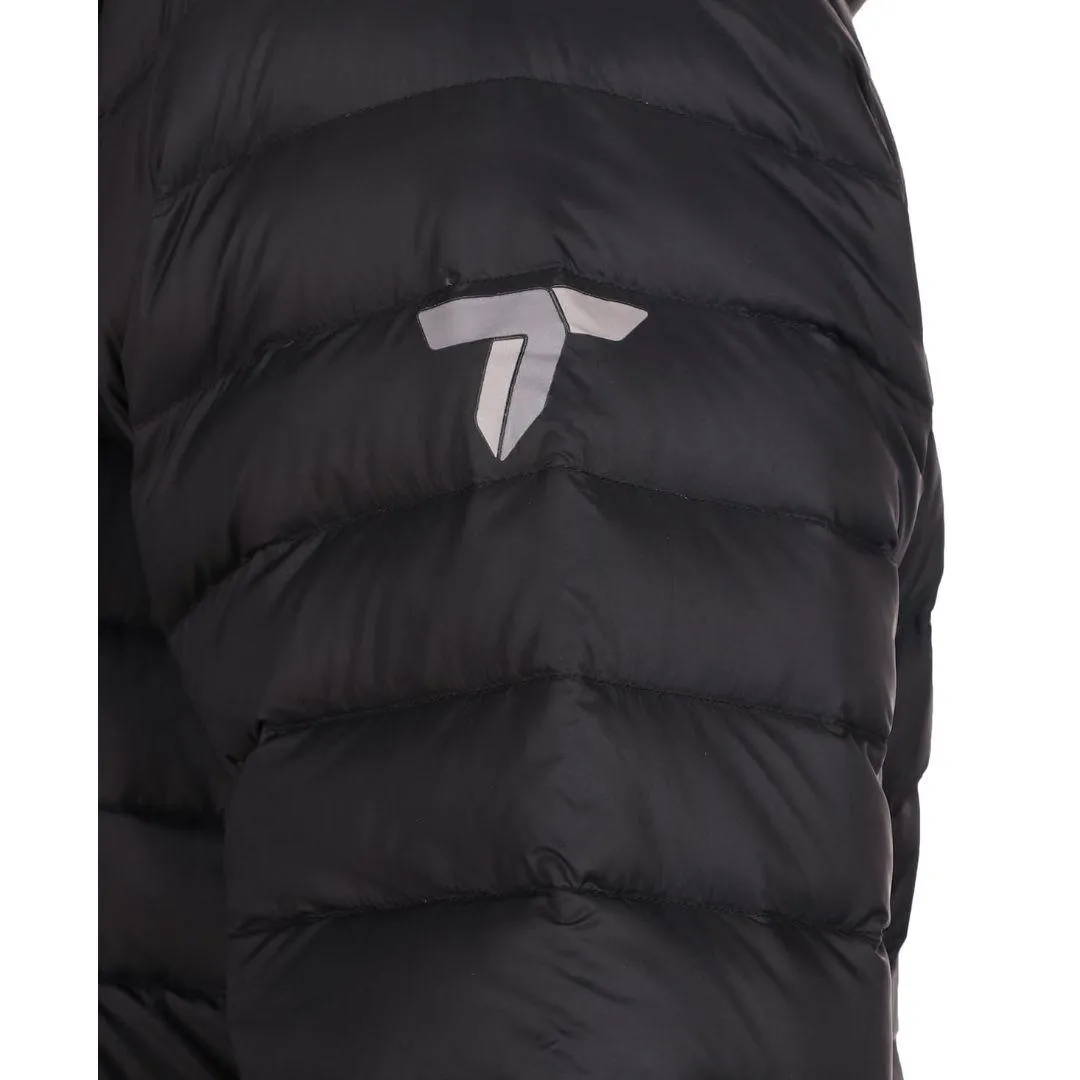 Columbia Men Black Alpha Trail Down Hooded Jacket Loose-fit Dual Zipper System
