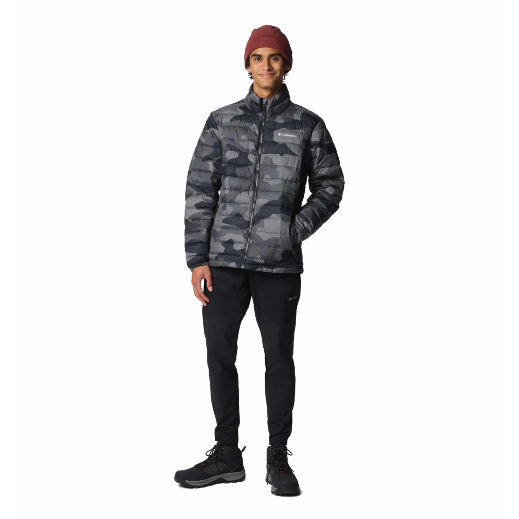 Columbia Men Black Powder Lite II Printed Jacket Proclaim