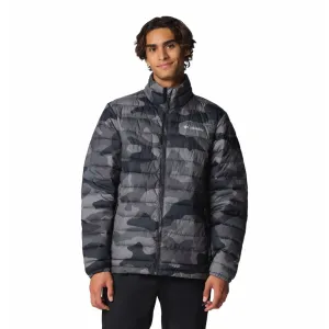 Hood Included Cream Columbia Men Black Powder Lite II Printed Jacket