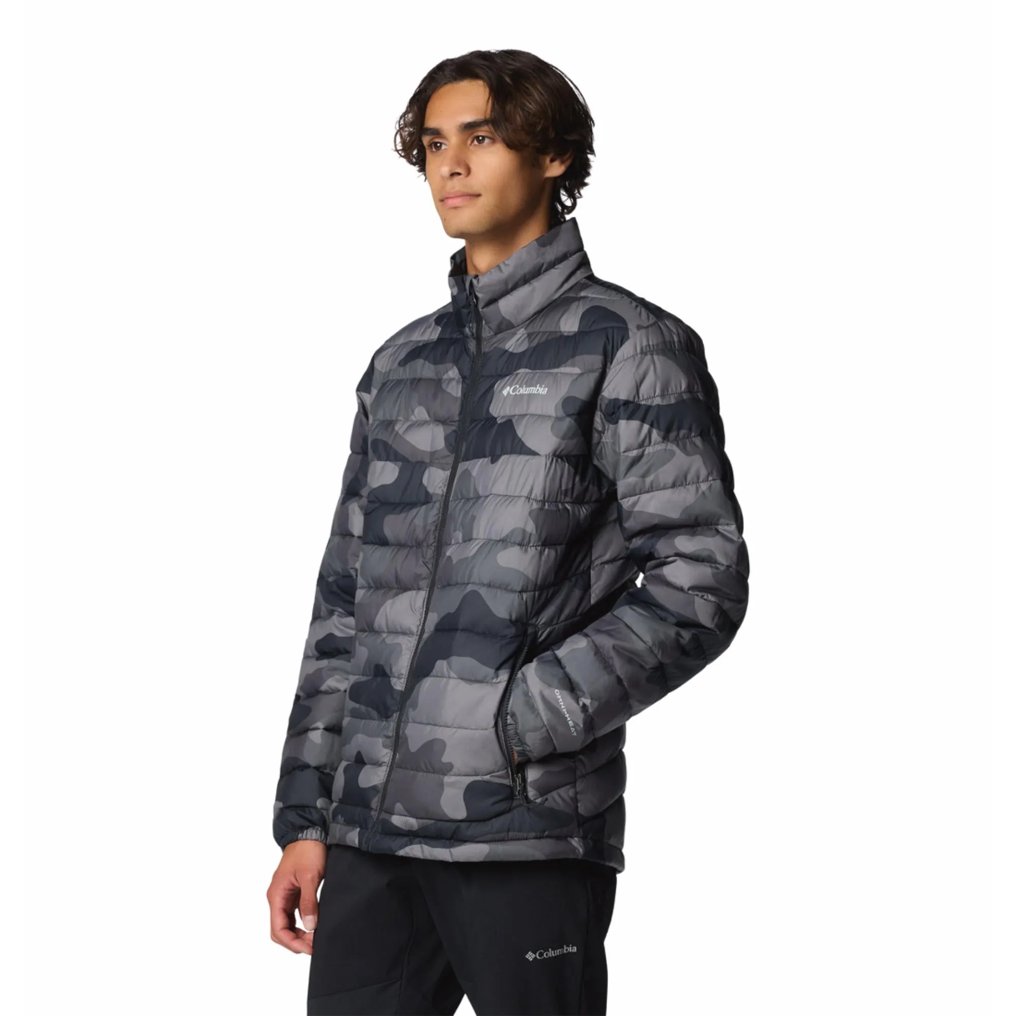 Suitcase Columbia Men Black Powder Lite II Printed Jacket