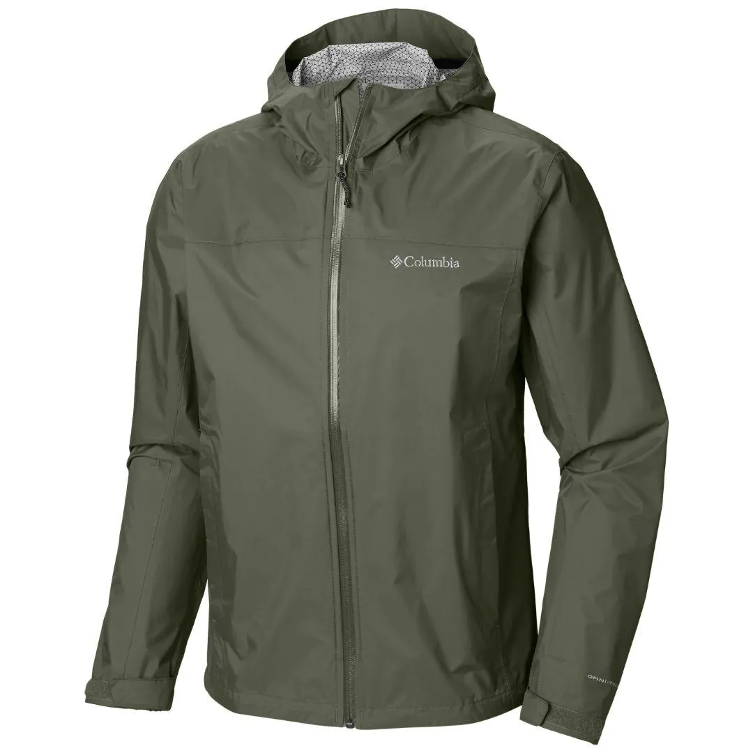 NoiseFreeMaterial Columbia Men Green EvaPOURation Jacket Waterproof
