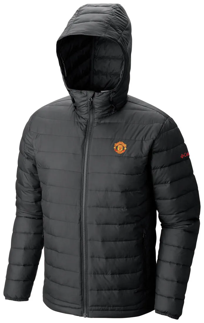 Columbia Men Black Powder Lite Hooded Jacket muted shades office workers