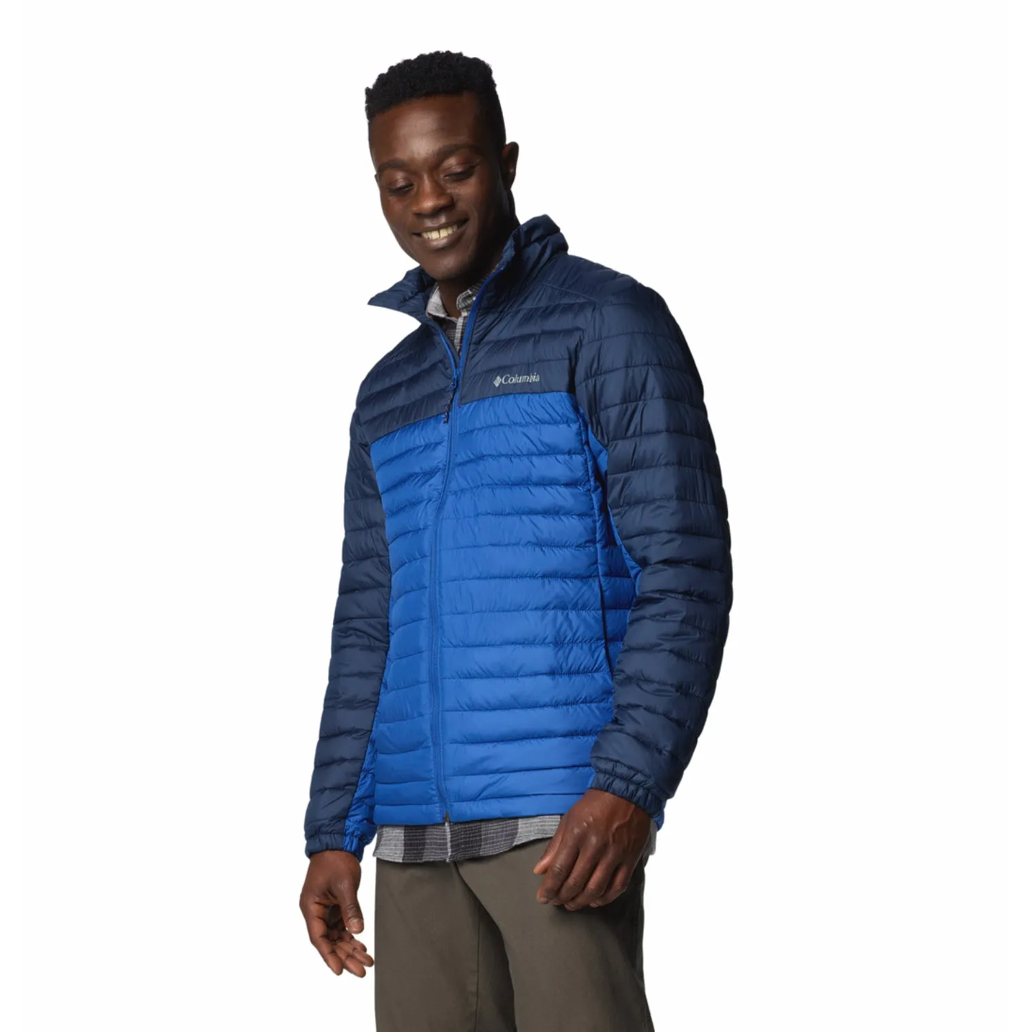 Drop Hem Easy Zip Columbia Men Blue Silver Falls II Jacket