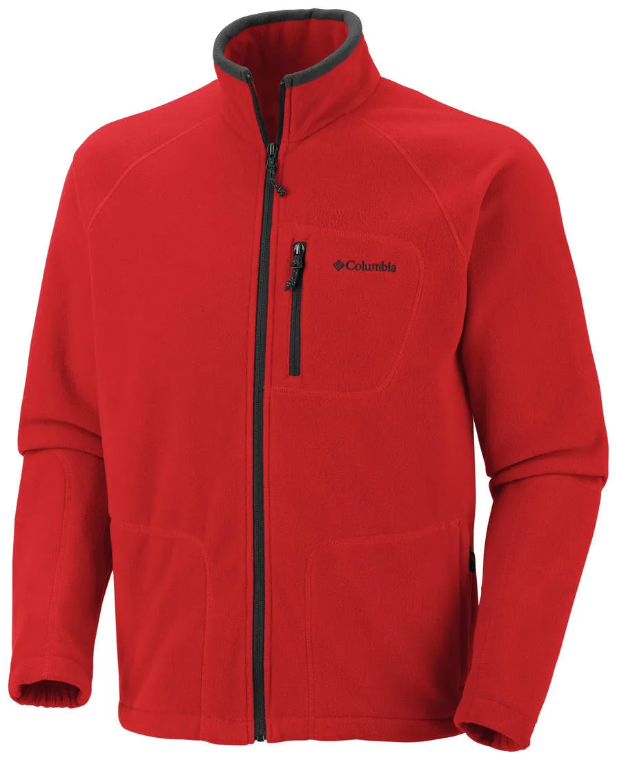 Columbia Men Red Fast Trek II Full Zip Fleece Timeless Design