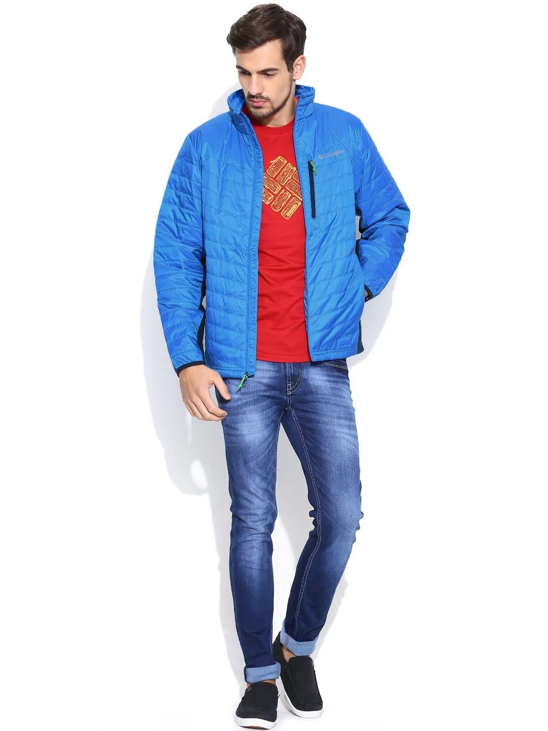 Columbia Men Blue Passo Alto Jacket Condition Heritage