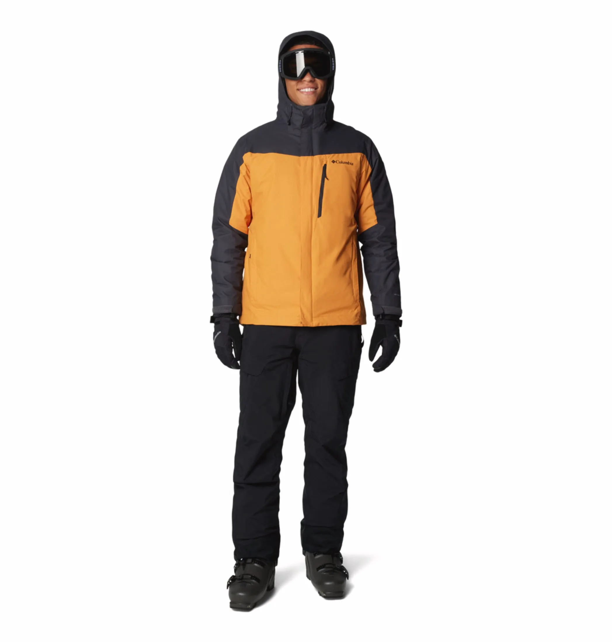 Columbia Men Orange Whirlibird V Interchange Jacket Insulated Interior Core Style