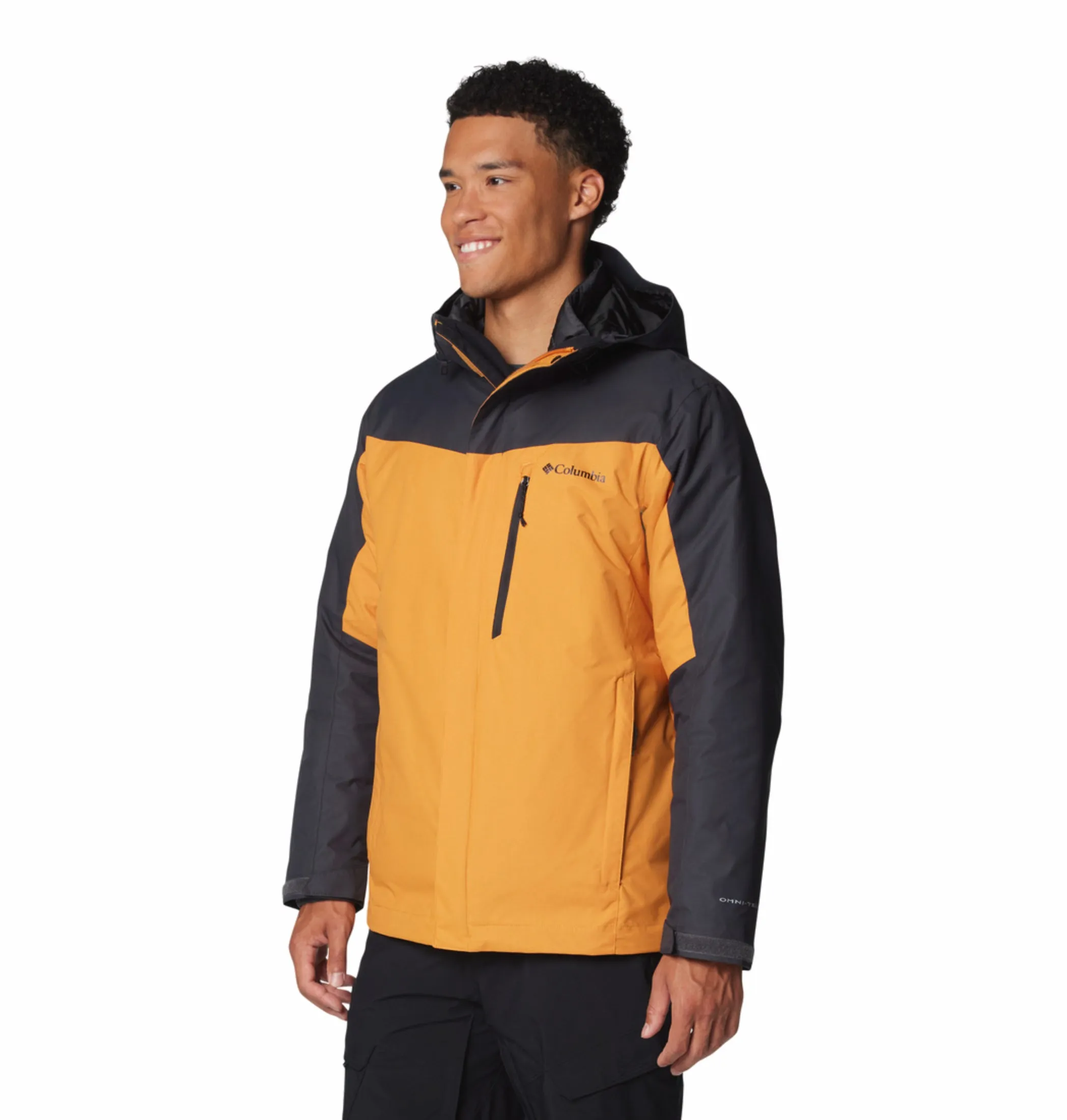 Columbia Men Orange Whirlibird V Interchange Jacket Planner Multi Pocket Style