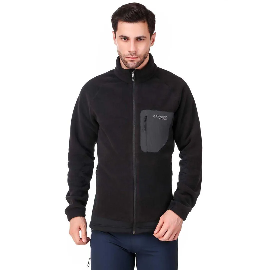 Columbia Men Black Titan Pass 2.0 II Fleece Effortless Cool Active Use