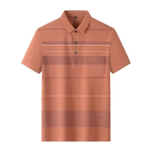 Men's Business Shirt Full-Cotton Luxury Short-Sleeved T-shirt Music Mood