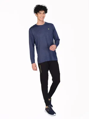 Sporty Look Customer Favorite Men Melange Slim Fit Crew Neck T-shirt with DOUBLE COOL
