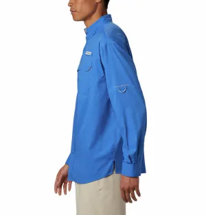 ReinforcedHem AirflowOptimized Columbia Men Blue Low Drag Offshore LS Shirt (Sun Protection)