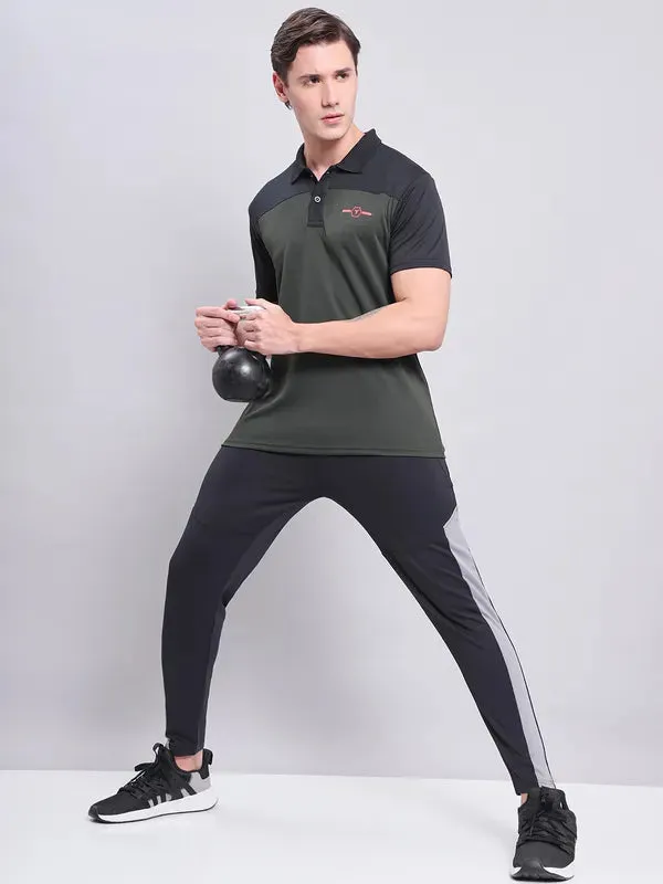 Summer Fashion Men Colorblock Relax Fit Polo T-shirt with TECHNO COOL 