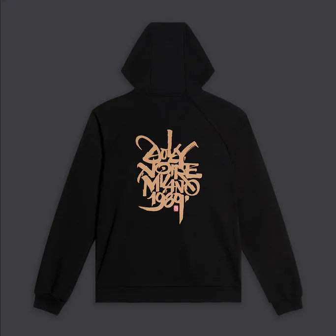 Layer Bold Dolly Noire Felpa con Cappuccio 1989 Barcellona 1x DLYNR Hoodie SW169-SA-01 nero