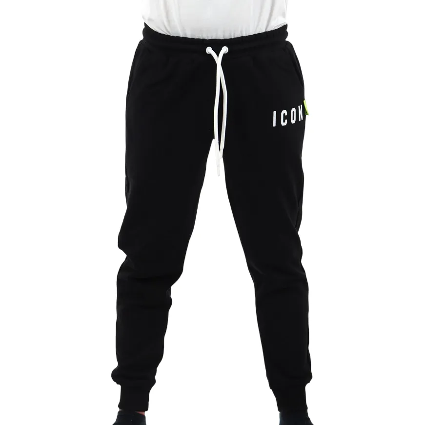 Soft Cushioning Training Capris Icon pantalone sportivo da uomo Jogger con logo piccolo ICUS2S5P006 nero