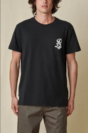 Globe t-shirt manica corta Peace Uomo Tee GB02241001 BLK black DoubleStitchedHem