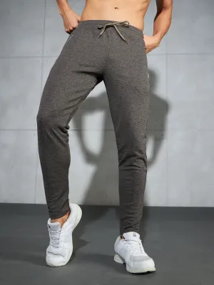 Yoga Friendly Men Melange Slim Fit Trackpants with TECHNO DRY