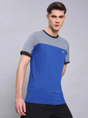 Rayon blend Men Colorblock Slim Fit Crew Neck T-shirt with TECHNO COOL 