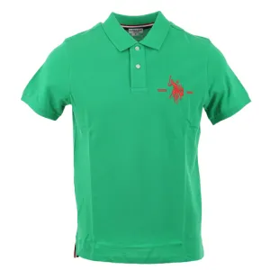 Club Event Relaxed Layer U.S. Polo Assn Polo da uomo manica corta con retrocollo a contrasto Kory 41029 65084 342 verde prato