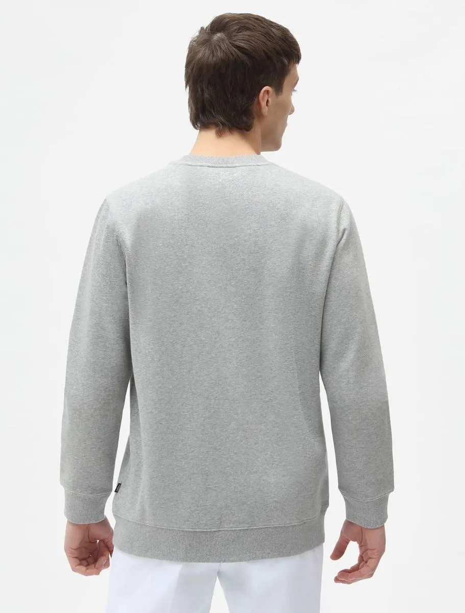 Dickies Felpa girocollo da uomo Oakport Sweatshirt DK0A4XCEGYM grigio melange snap buttoned design trend