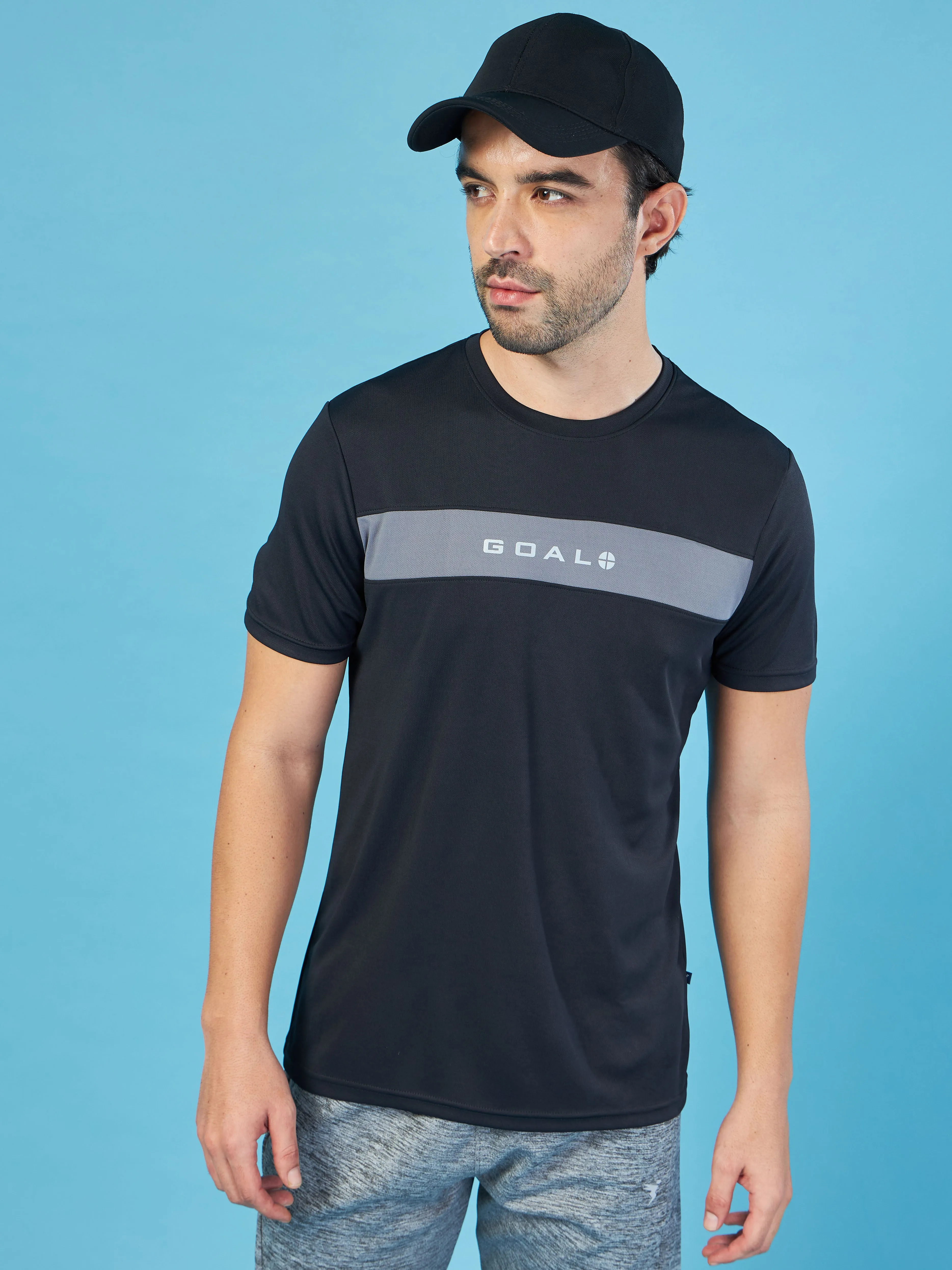 Men Solid Slim Fit Crew Neck T-shirt with TECHNO COOL  Cozy Comfort Design