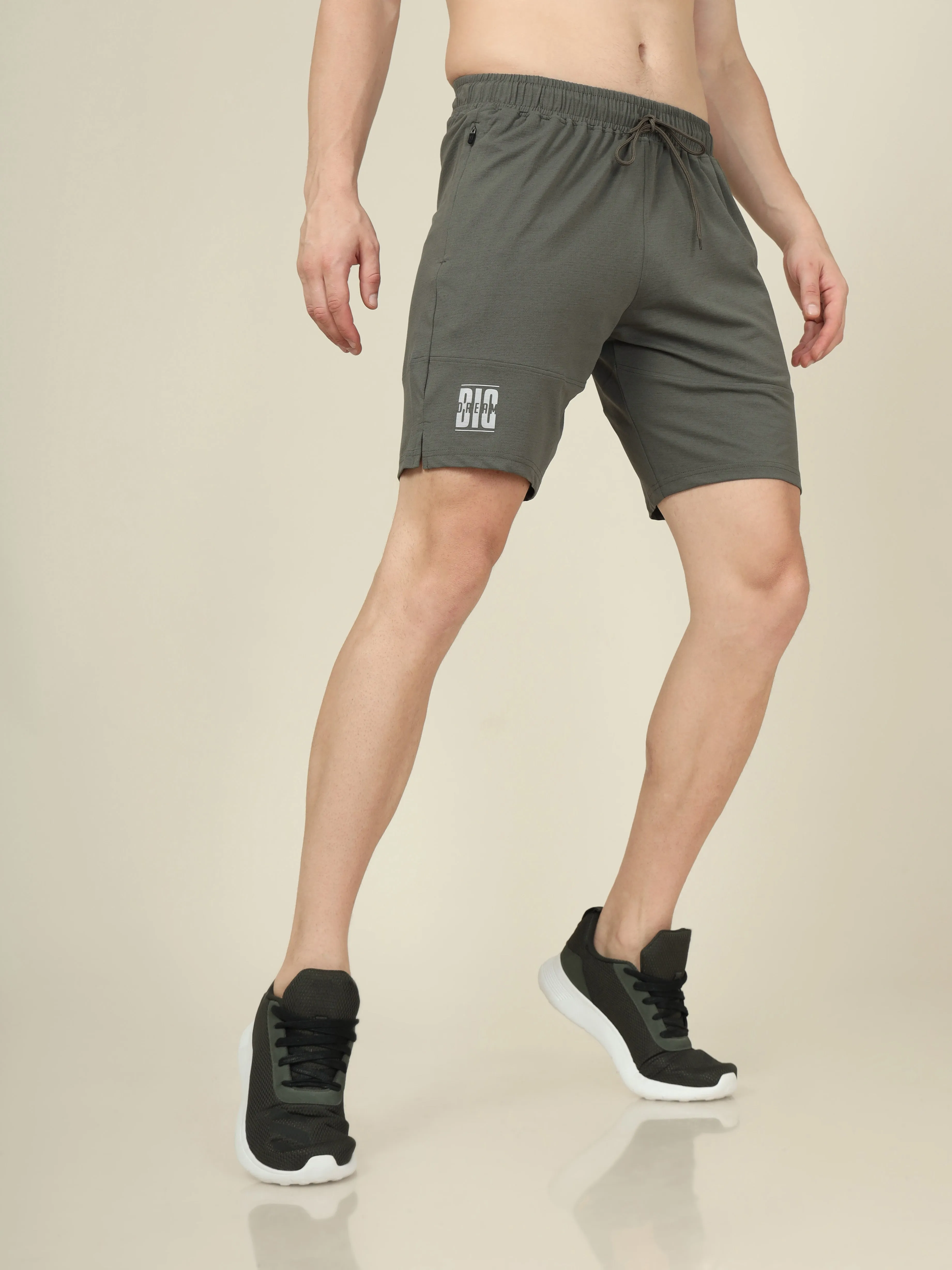 Men Solid Relax Fit Shorts with ELASTO LITE Quick Access Pockets