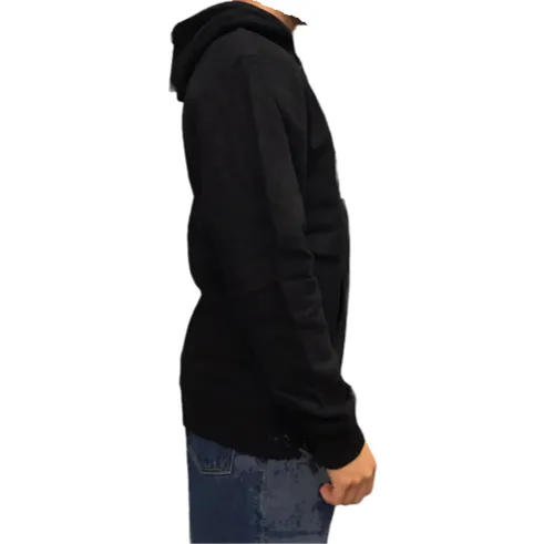 C1RCA felpa da uomo con cappuccio Flow MH0120 nero All Purpose Layer Fashionable Design
