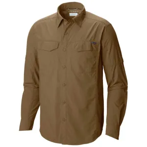 Team Vibe Layered Hem Details Columbia Men Brown Silver Ridge Long Sleeve Shirt (Sun Protection)