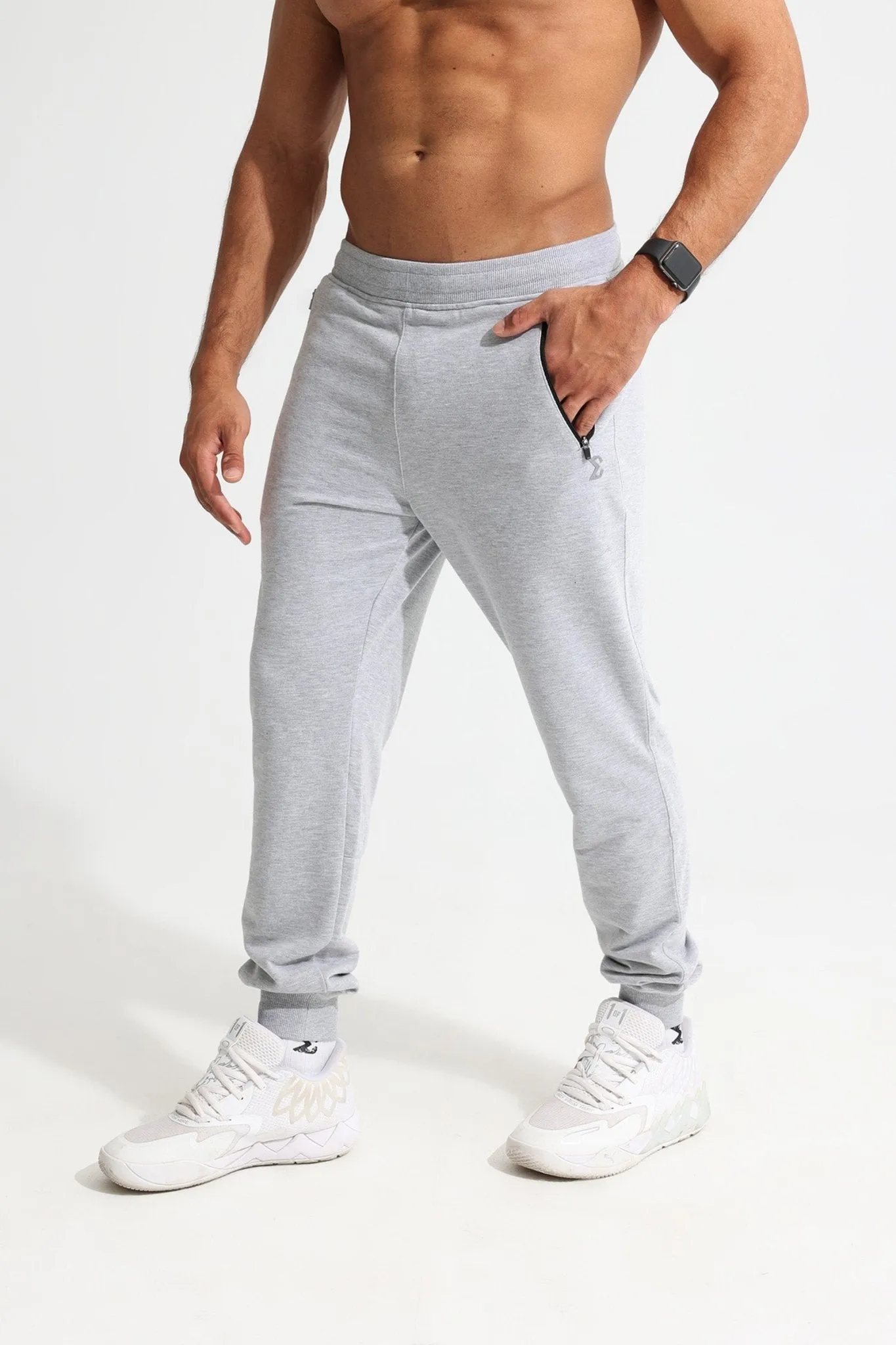 Workout Active Pants Perfect Grip Light Gray Basic Jogger