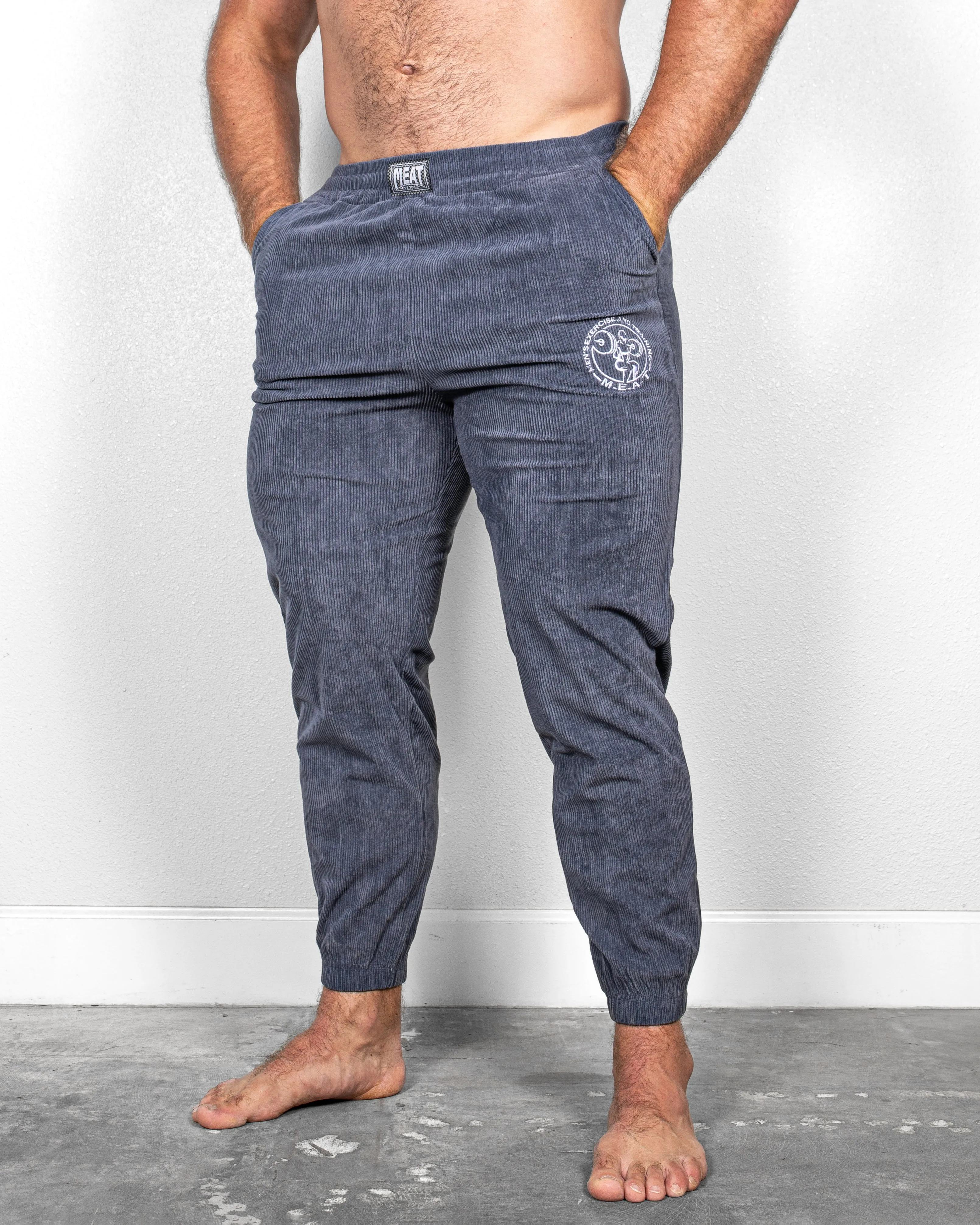 TAPERED JOGGERS ?C CORDUROY / ASH BLUE Static Resistant Fibers fall shorts