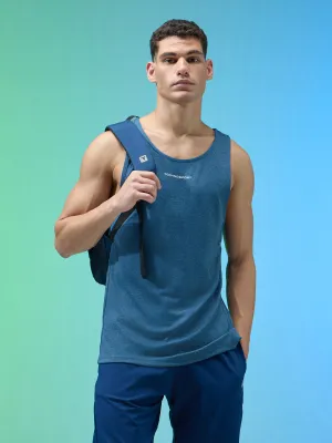 Men Melange Slim Fit Round Neck Sports Innerwear Vest with DOUBLE COOL explosion proof