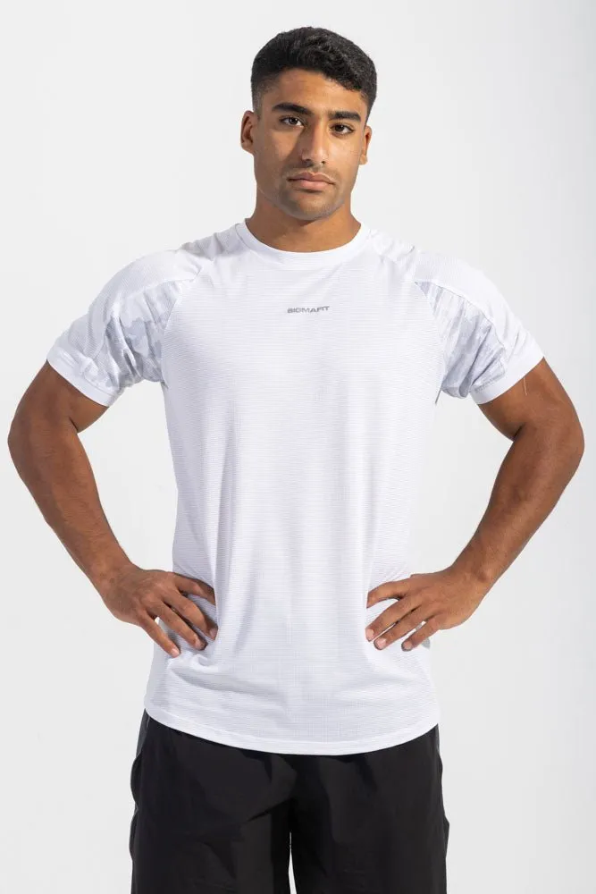 Dynamic Dri Tee White Casual Protection Raw Linen