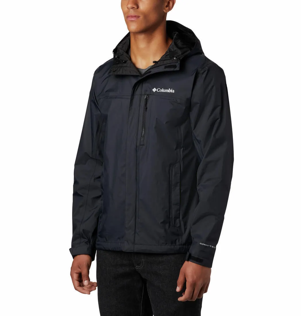 Columbia Men Black Pouring Adventure II Jacket Waterproof Faux Fur