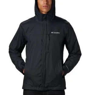 Columbia Men Black Pouring Adventure II Jacket Waterproof Classic Comfort visibility