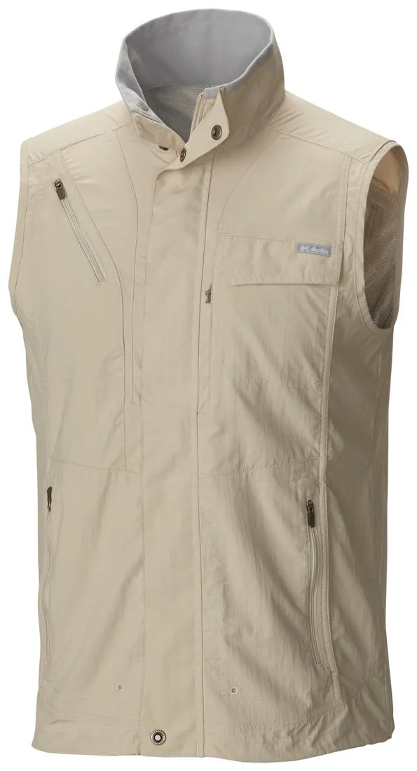 Columbia Men Beige Silver Ridge Vest (Sun Protection) Pressure Distributing Pads