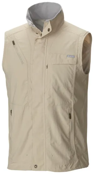Trustworthy Best Selling Columbia Men Beige Silver Ridge Vest (Sun Protection)