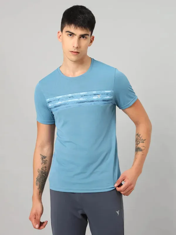 Men Printed Slim Fit Crew Neck T-shirt with TECHNO COOL  Seasonal top Trendy Comfort