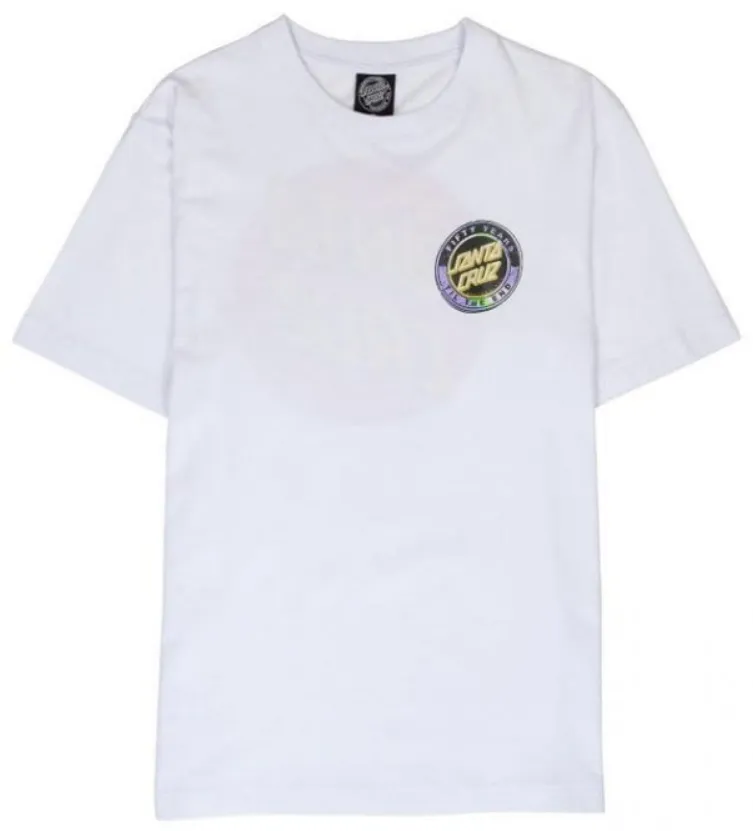 Easy Care Material Santa Cruz T-Shirt manica corta 50TH Tte Dot SCA-TEE-8758 white