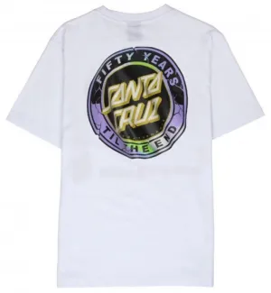 Men's Versatile Layering Piece Santa Cruz T-Shirt manica corta 50TH Tte Dot SCA-TEE-8758 white