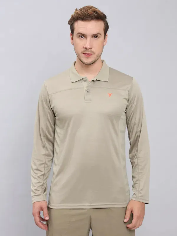 Men Melange Slim Fit Polo T-shirt with DOUBLE COOL Stylish Top AntiFade Technology