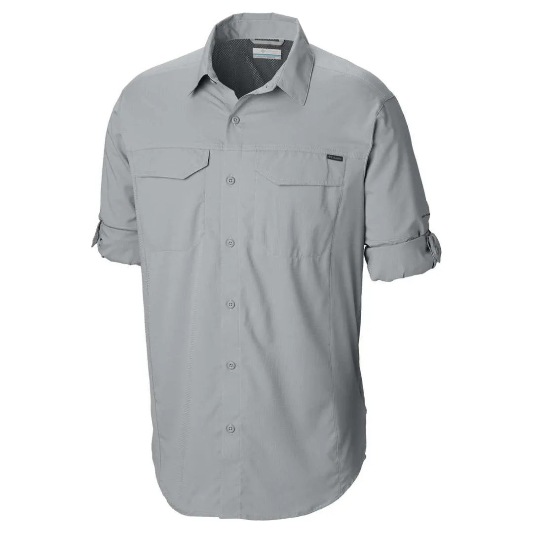 Columbia Men Black Silver Ridge Lite Long Sleeve Shirt (Sun Protection) Linen Soul Smile Ease