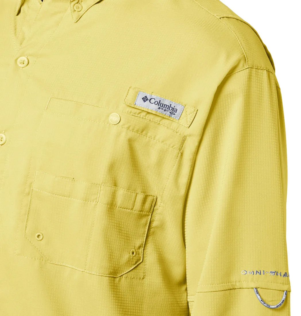 Desert Heat QuickRelease Closures Columbia Men Yellow Tamiami II LS Shirt (Sun Protection)