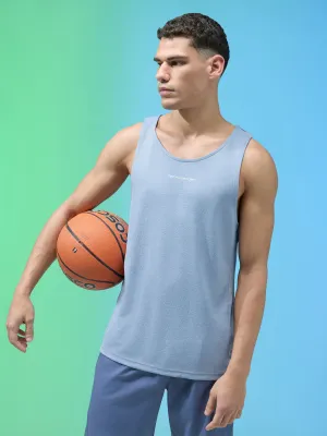 dust resistant Men Melange Slim Fit Round Neck Sports Innerwear Vest with DOUBLE COOL