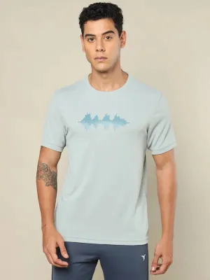 Men Printed Regular Fit Crew Neck T-shirt with TECHNO COOL  Soft and Flexible