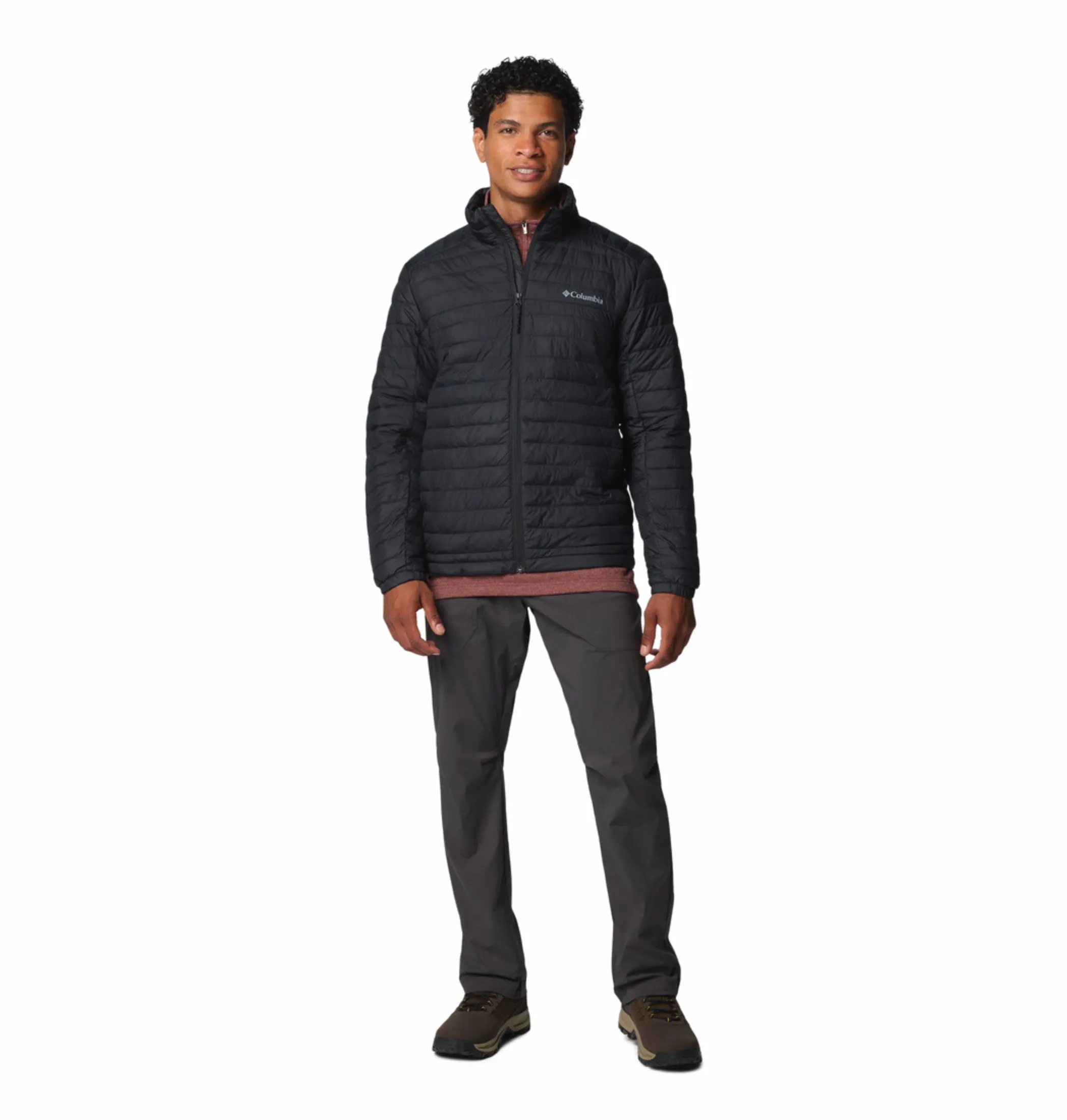 Loop Fastened Hood Columbia Men Black Silver Falls II Jacket