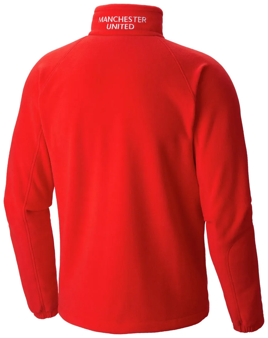 Columbia Men Red Fast Trek II Full Zip Fleece Jacket clean design Soft Style