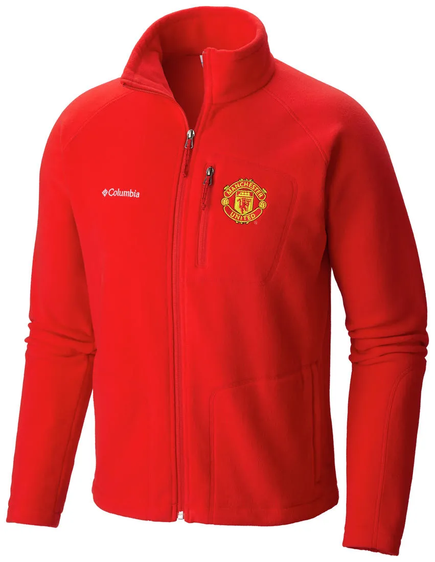 Columbia Men Red Fast Trek II Full Zip Fleece Jacket Weather Proof Winter Outfit