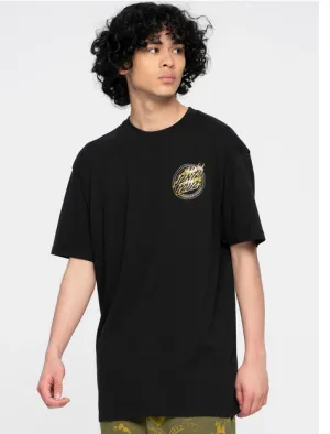 Santa Cruz T-Shirt manica corta Holo Flamed Dot SCA-TEE-8795 black Travel Friendly Antibacterial Treatment